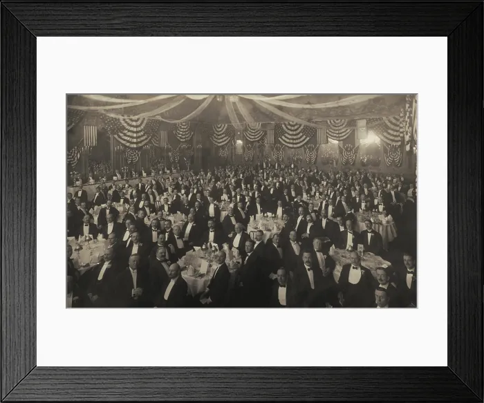 Framed Print : Fifth annual dinner of the 24 Karat Club, at Delmonico's, Jan. 16, 1906. The Club is still the social organization of the professional jewelers (BSLOC_2018_4_78)