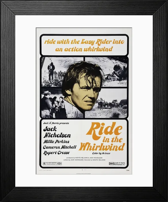 Framed Print : RIDE IN THE WHIRLWIND, US poster art, Jack Nicholson, 1965