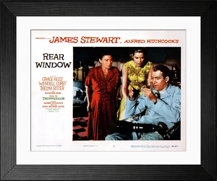 Framed Print : REAR WINDOW, Thelma Ritter, Grace Kelly, James Stewart, 1954' Framed Print : REAR WINDOW, Thelma Ritter, Grace Kelly, James Stewart, 1954'