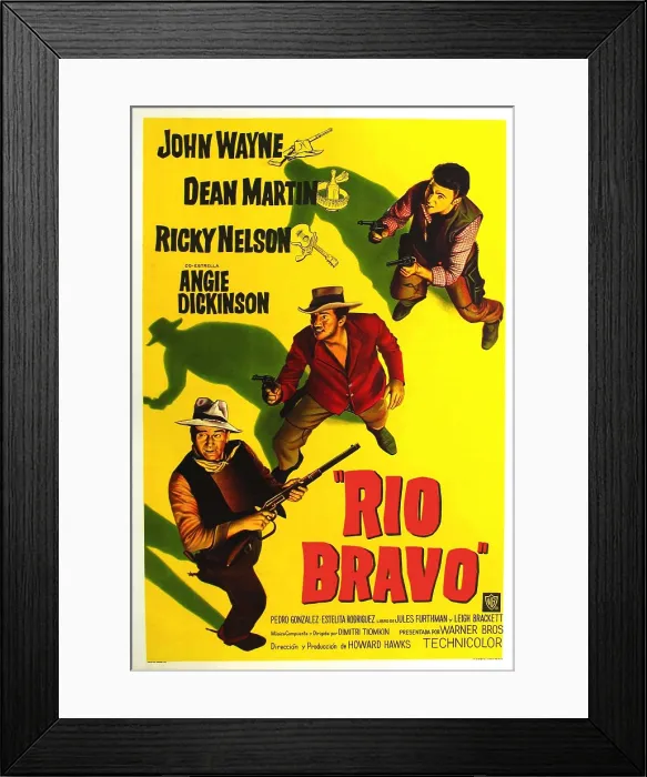 Framed Print : RIO BRAVO, John Wayne, Dean Martin, Ricky Nelson, 1959