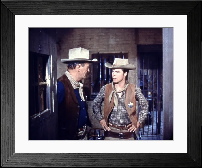 Framed Print : RIO BRAVO, from left: John Wayne, Ricky Nelson, 1959