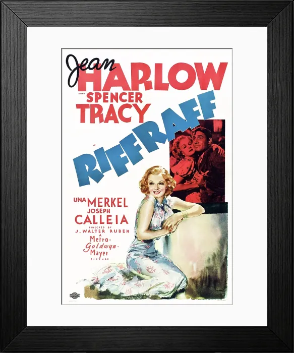 Framed Print : RIFFRAFF, Jean Harlow, Spencer Tracy, 1936 Framed Print : RIFFRAFF, Jean Harlow, Spencer Tracy, 1936