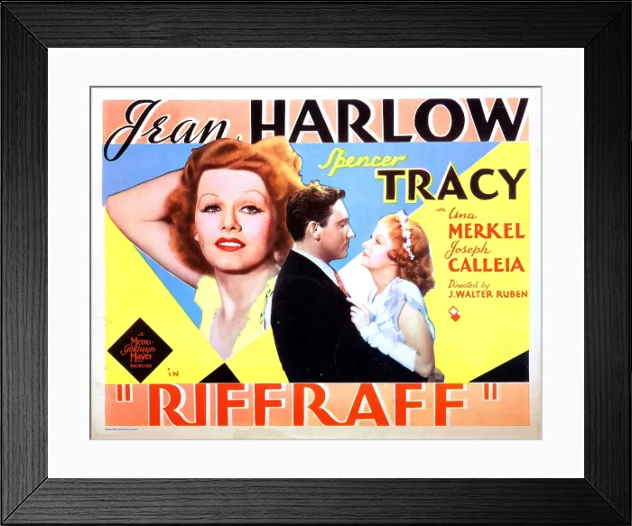 Framed Print : RIFFRAFF, Jean Harlow, Spencer Tracy, 1936 Framed Print : RIFFRAFF, Jean Harlow, Spencer Tracy, 1936