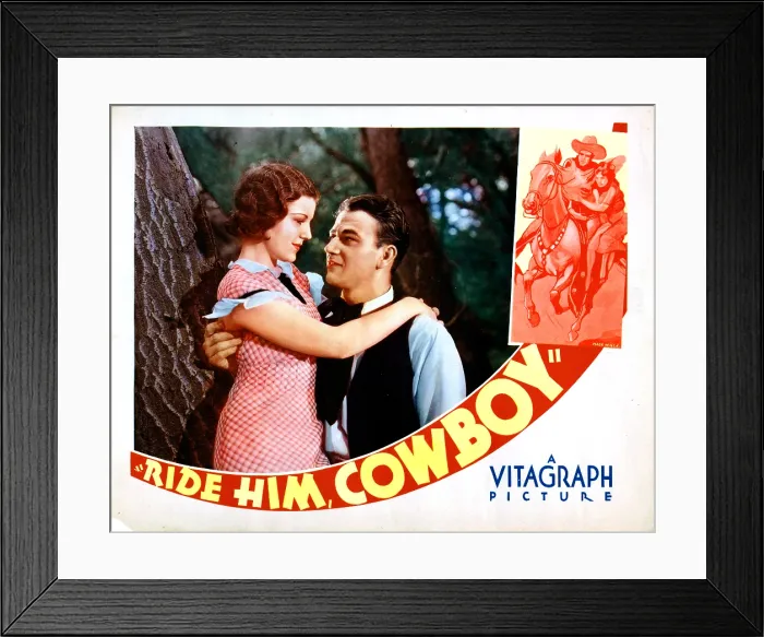 Framed Print : RIDE HIM, COWBOY, from left, Ruth Hall, John Wayne, 1932