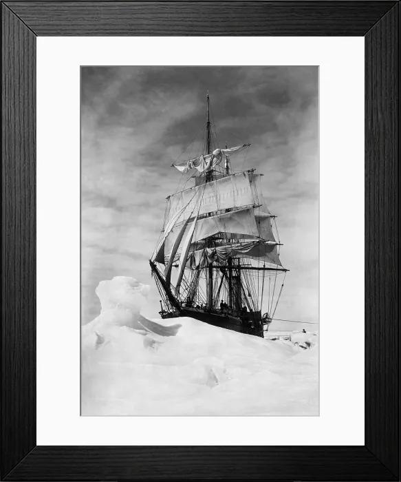 Framed Print : Terra Nova ship icebound during the British Antarctic Expedition led by Capt. Robert Scott, 1910-12. Photo by Herbert Ponting (BSLOC_2018_4_84)