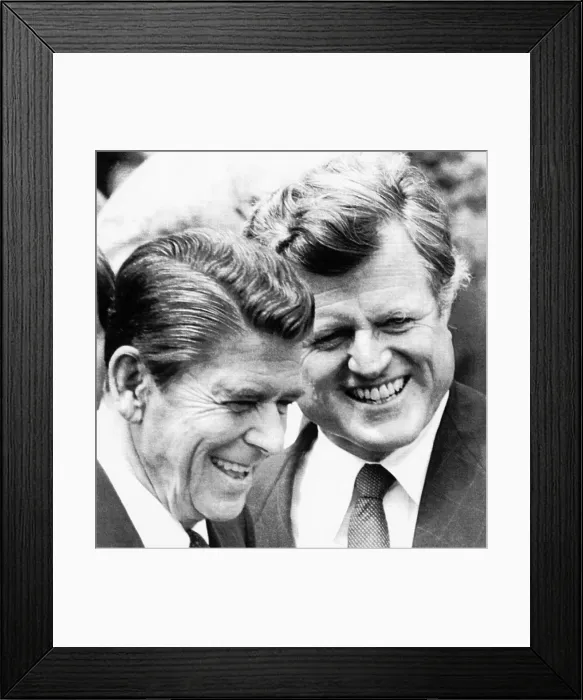 Framed Print : From left, President Ronald Reagan, Senator Edward Kennedy, at medal presentation to Ethel Kennedy in honor of her late husband Robert, Washington, June 5, 1981 Framed Print : From left, President Ronald Reagan, Senator Edward Kennedy, at medal presentation to Ethel Kennedy in honor of her late husband Robert, Washington, June 5, 1981
