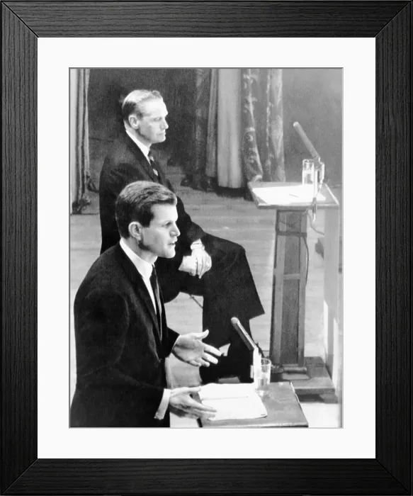 Framed Print : Edward Kennedy, (front) and Edward J. McCormack, Jr. debating during their run for Massachusetts Senate seat, September 5, 1962, Courtesy: CSU Archives / Everett Collection Framed Print : Edward Kennedy, (front) and Edward J. McCormack, Jr. debating during their run for Massachusetts Senate seat, September 5, 1962, Courtesy: CSU Archives / Everett Collection