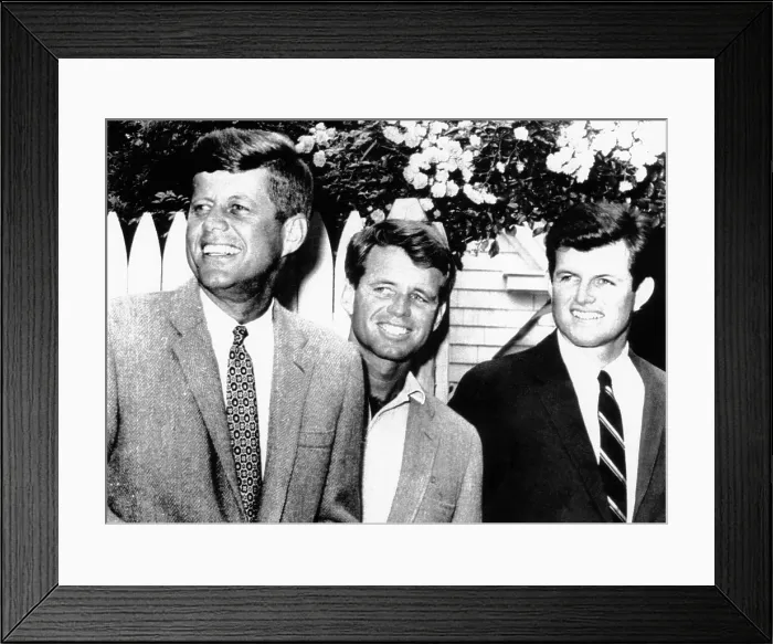 Framed Print : From left, John F. Kennedy, Robert Kennedy, Edward Kennedy, Hyannis Port, July 1960. Courtesy: CSU Archives  /  Everett Collection