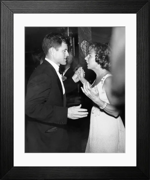 Framed Print : From left, Senator Edward Kennedy, with his sister-in-law, Ethel Kennedy, at a benefit for the National Association of Mental Health, Washington, March 1967 Framed Print : From left, Senator Edward Kennedy, with his sister-in-law, Ethel Kennedy, at a benefit for the National Association of Mental Health, Washington, March 1967