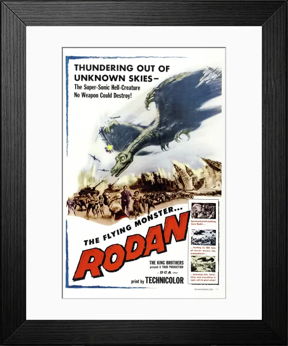 Framed Print : RODAN, 1957, poster art