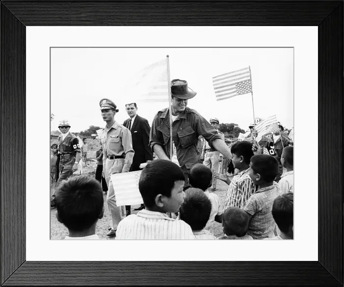 Framed Print : Senator Edward Kennedy, touring Ban Me Thout, South Vietnam, November 1965, Courtesy: CSU Archives / Everett Collection