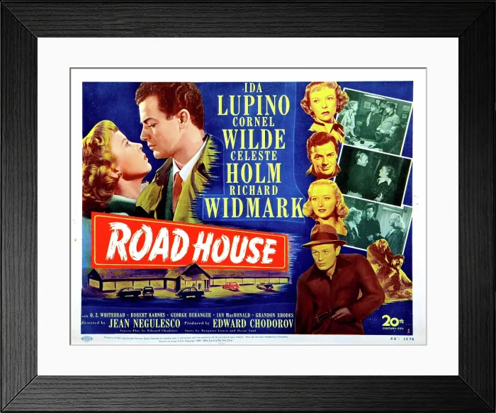 Framed Print : ROAD HOUSE, Ida Lupino, Richard Widmark, Cornel Wilde, Celeste Holm, 1948, TM and Copyright (c)20th Century Fox Film Corp. All rights reserved