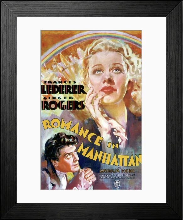 Framed Print : ROMANCE IN MANHATTAN, Ginger Rogers, Francis Lederer, 1935 Framed Print : ROMANCE IN MANHATTAN, Ginger Rogers, Francis Lederer, 1935
