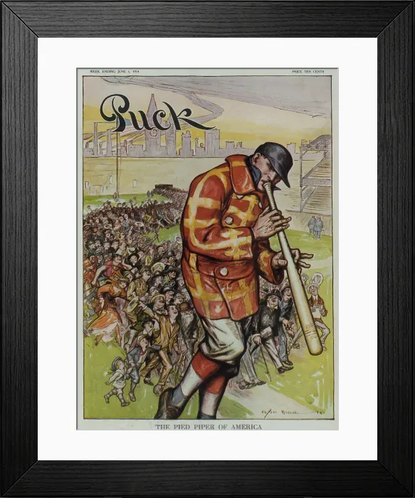 Framed Print : THE PIED PIPER OF AMERICA, by Nelson Greene, 1914