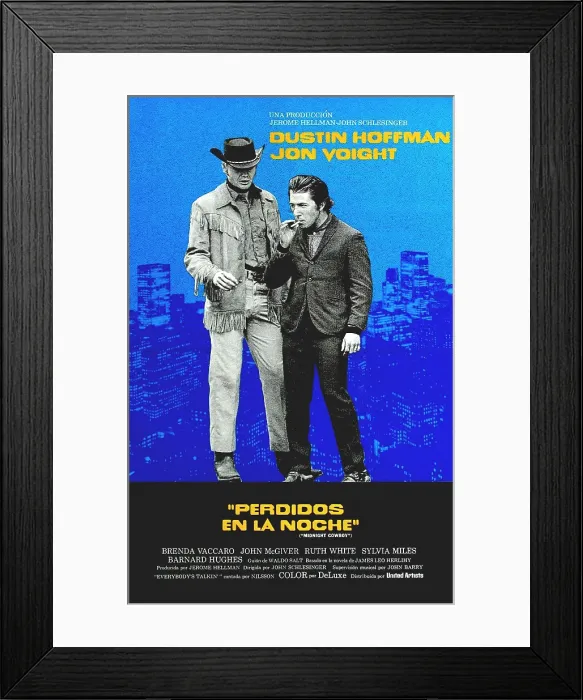 Framed Print : MIDNIGHT COWBOY, from left, Jon Voight, Dustin Hoffman, 1969