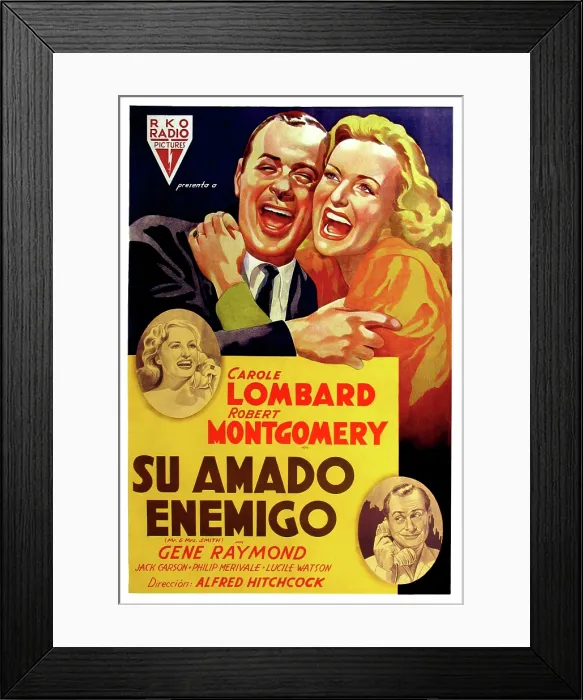 Framed Print : MR. AND MRS. SMITH (aka SU AMADO ENEMIGO), Robert Montgomery, Carole Lombard, (Argentine poster art), 1941 Framed Print : MR. AND MRS. SMITH (aka SU AMADO ENEMIGO), Robert Montgomery, Carole Lombard, (Argentine poster art), 1941