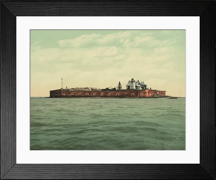 Framed Print : Fort Sumter, in Charleston harbor, South Carolina in 1901