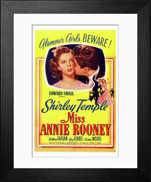Framed Print : MISS ANNIE ROONEY, US poster, Shirley Temple, Dickie Moore, 1942