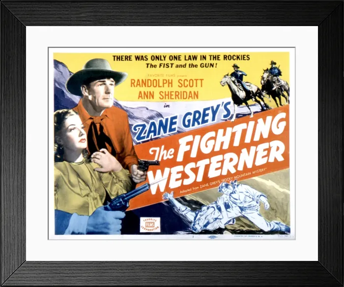 Framed Print : ROCKY MOUNTAIN MYSTERY (aka, THE FIGHTING WESTERNER), Ann Sheridan, Randolph Scott, 1935