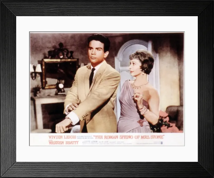 Framed Print : THE ROMAN SPRING OF MRS. STONE, Warren Beatty, Vivien Leigh, 1961