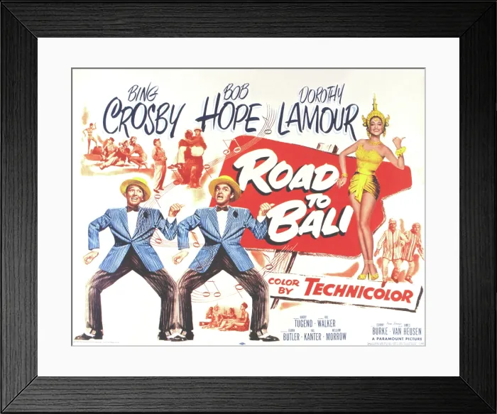 Framed Print : ROAD TO BALI, Bing Crosby, Bob Hope, Dorothy Lamour, 1952