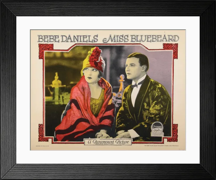 Framed Print : MISS BLUEBEARD, US lobbycard, from left: Bebe Daniels, Robert Frazer, 1925
