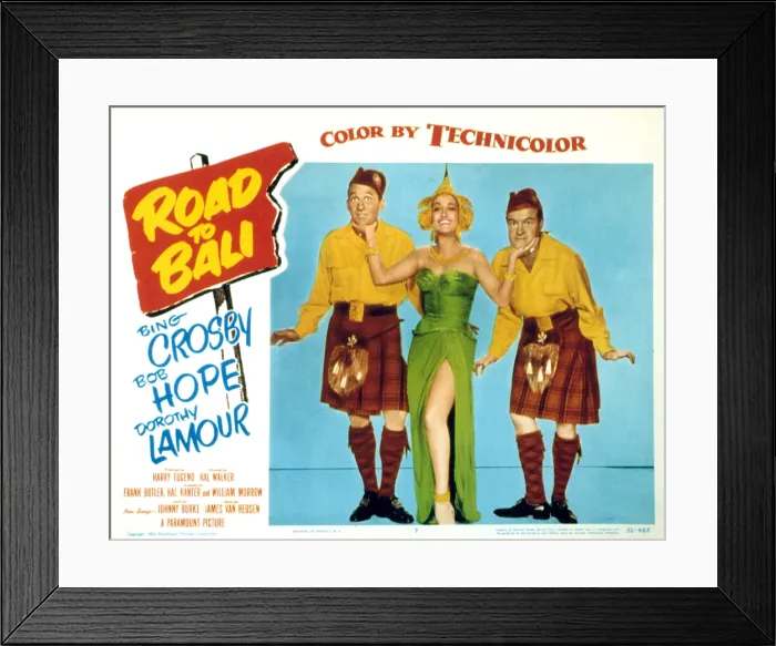 Framed Print : ROAD TO BALI, Bing Crosby, Dorothy Lamour, Bob Hope, 1952 Framed Print : ROAD TO BALI, Bing Crosby, Dorothy Lamour, Bob Hope, 1952