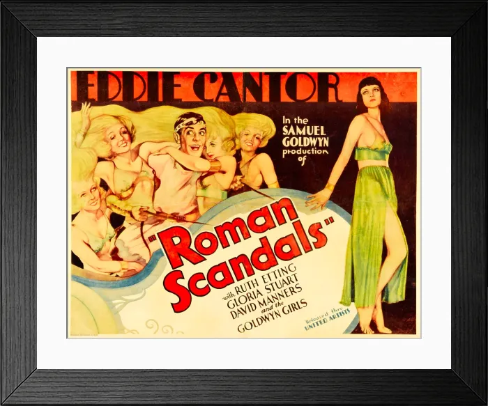 Framed Print : ROMAN SCANDALS, lobbycard, Eddie Cantor, 1933 Framed Print : ROMAN SCANDALS, lobbycard, Eddie Cantor, 1933