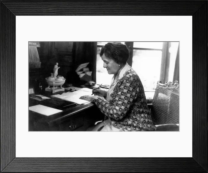 Framed Print : Edith Wharton, (1862-1937), American Novelist, at Pavillion Colombe, circa 1930s. Courtesy: CSU Archives / Everett Collection