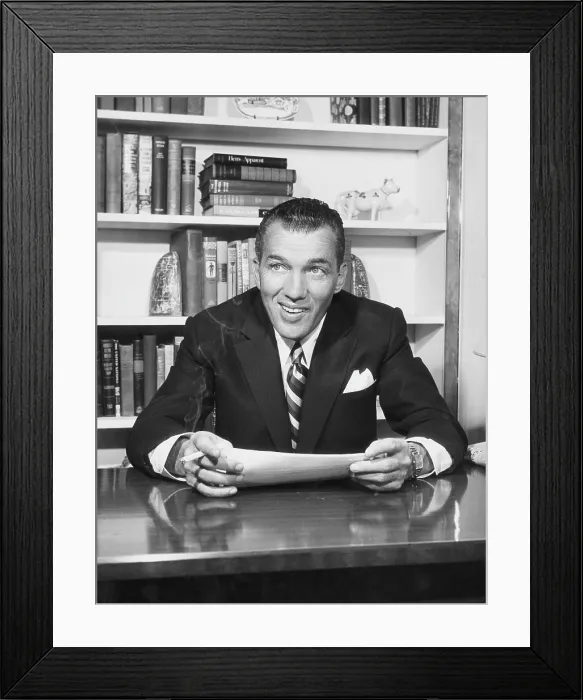 Framed Print : Ed Sullivan (1901-1974), American writer and entertainment host, circa 1954. Courtesy: CSU Archives / Everett Collection