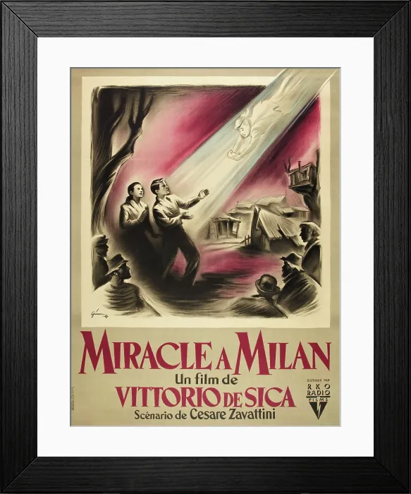 Framed Print : MIRACLE IN MILAN, (aka MIRACOLO A MILANO, MIRACLE A MILAN), French poster art, 1951 Framed Print : MIRACLE IN MILAN, (aka MIRACOLO A MILANO, MIRACLE A MILAN), French poster art, 1951