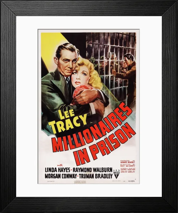 Framed Print : MILLIONAIRES IN PRISON, US poster art, from left: Lee Tracy, Linda Hayes, 1940 Framed Print : MILLIONAIRES IN PRISON, US poster art, from left: Lee Tracy, Linda Hayes, 1940