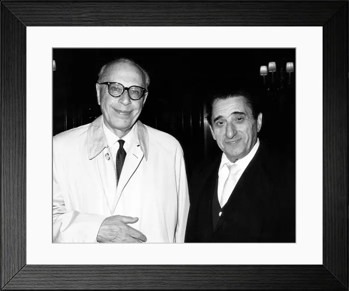 Framed Print : Cleveland Orchestra music director George Szell (left), opera tenor Jan Peerce (right), meeting in Vienna, Austria, 1965.. Courtesy: CSU Archives / Everett Collection Framed Print : Cleveland Orchestra music director George Szell (left), opera tenor Jan Peerce (right), meeting in Vienna, Austria, 1965.. Courtesy: CSU Archives / Everett Collection