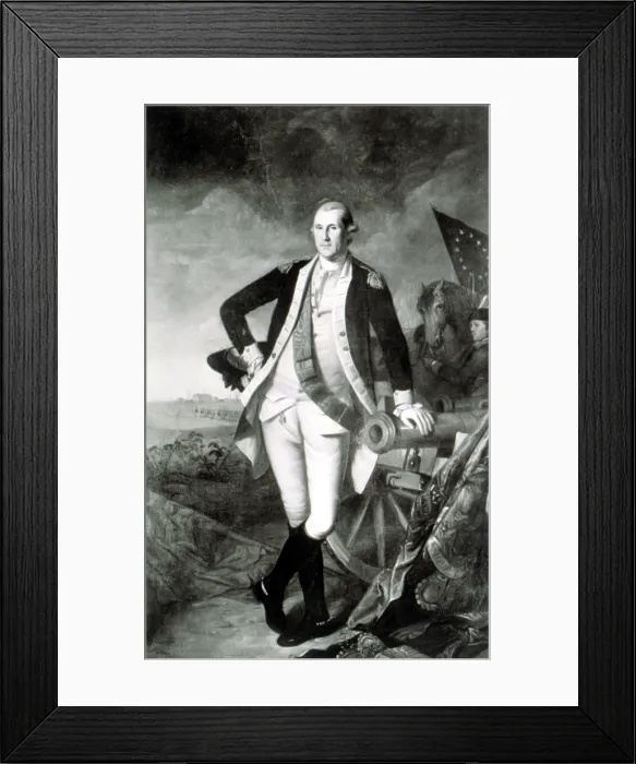 Framed Print : George Washington at the Battle of Princeton by Charles Willson Peale.. Courtesy: CSU Archives  /  Everett Collection