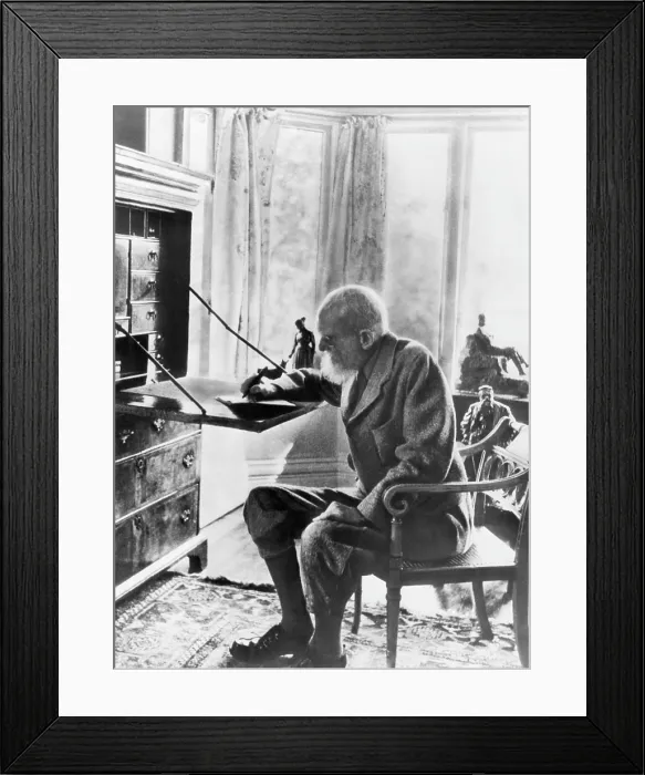 Framed Print : George Bernard Shaw (1856-1950), Irish writer, circa 1940s. Courtesy: CSU Archives / Everett Collection