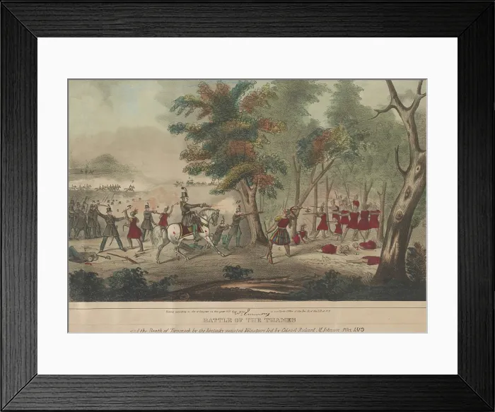 Framed Print : War of 1812. Battle of the Thames, aka Battle of Moraviantown, Oct. 5, 1812