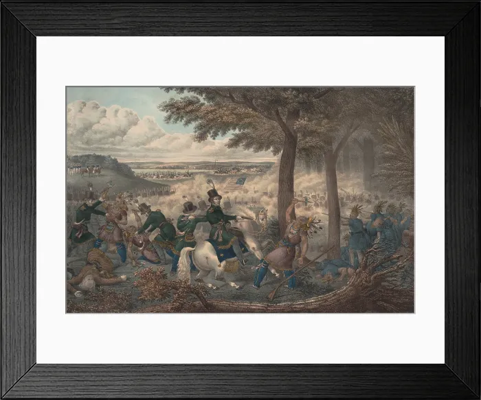Framed Print : War of 1812. Battle of the Thames, aka Battle of Moraviantown, Oct. 15, 1812