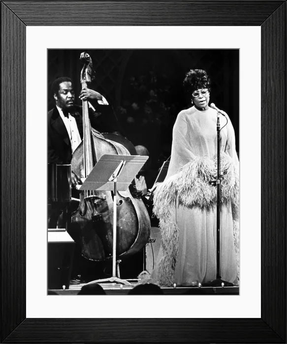 Framed Print : Ella Fitzgerald, performing on Evening at Pops ca. 1970s. Courtesy: CSU Archives / Everett Collection