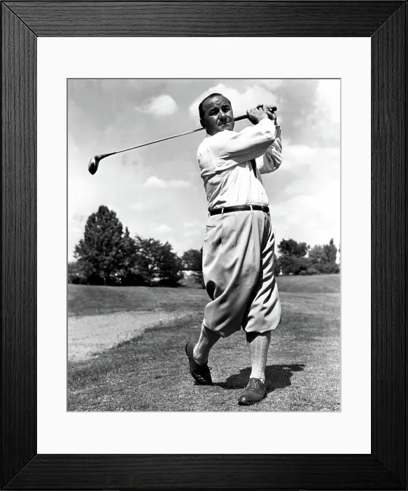 Framed Print : Golfer GENE SARAZEN takes a swing, 7 / 21 / 54. Courtesy: CSU Archives  /  Everett Collection