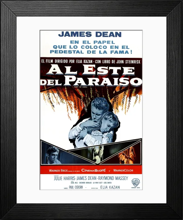 Framed Print : EAST OF EDEN, from left, James Dean, Julie Harris, 1955