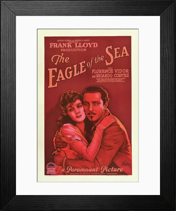 Framed Print : THE EAGLE OF THE SEA, l-r: Florence Vidor, Ricardo Cortez on US poster art, 1926 Framed Print : THE EAGLE OF THE SEA, l-r: Florence Vidor, Ricardo Cortez on US poster art, 1926