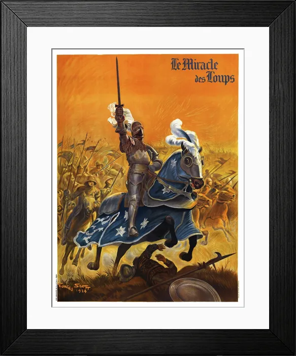 Framed Print : MIRACLE OF THE WOLVES. (aka LE MIRACLE DES LOUPS), French poster art, 1924