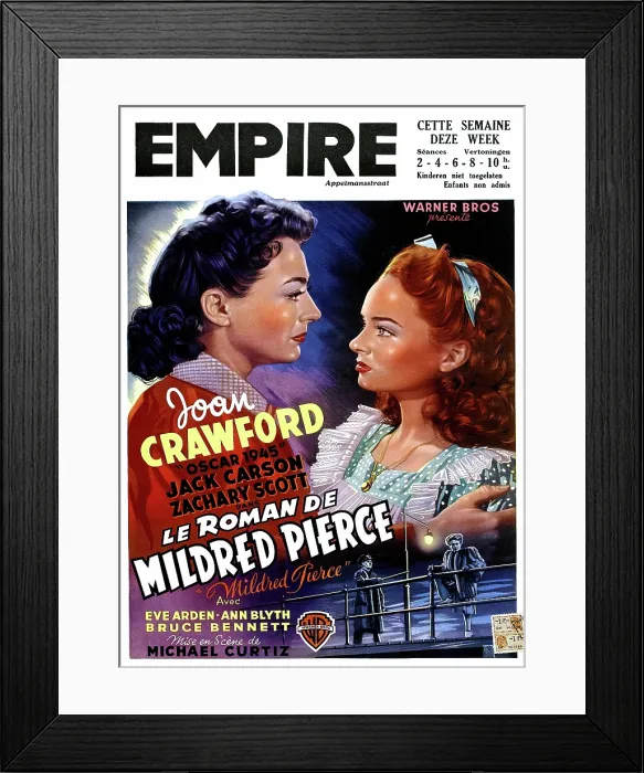 Framed Print : MILDRED PIERCE, from left, Joan Crawford, Ann Blyth, 1945