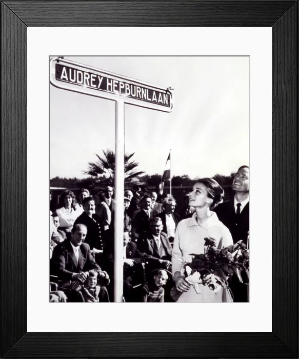 Framed Print : Audrey Hepburn, Mel Ferrer at her birthplace, Doorn, Holland. Courtesy: CSU Archives  /  Everett Collection