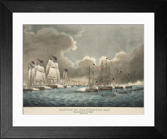 Framed Print : War of 1812. Battle of Plattsburgh, aka, Battle of Lake Champlain, Sept. 11, 1814 Framed Print : War of 1812. Battle of Plattsburgh, aka, Battle of Lake Champlain, Sept. 11, 1814