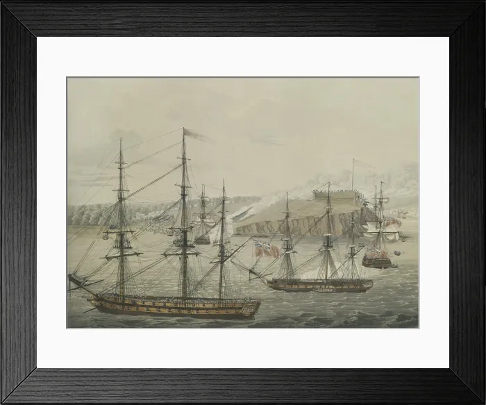 Framed Print : War of 1812. Battle of Fort Ontario at Oswego, New York State, May 6, 1814