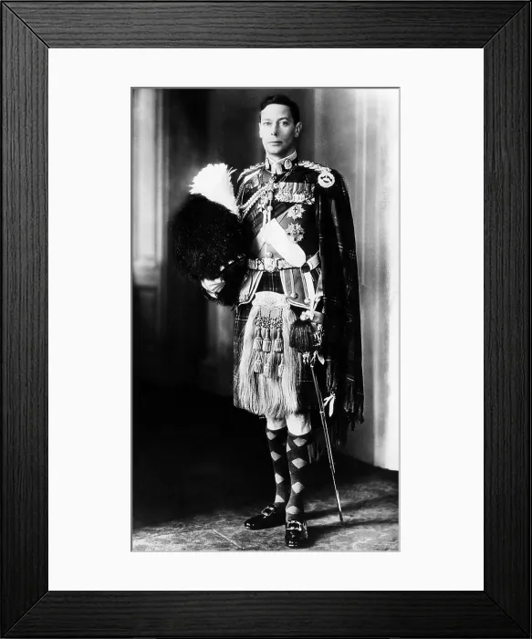 Framed Print : King George VI (1895-1952), King of the United Kingdom, in the full dress uniform of the Cameron Highlanders, April 28, 1939.. Courtesy: CSU Archives  /  Everett Collection