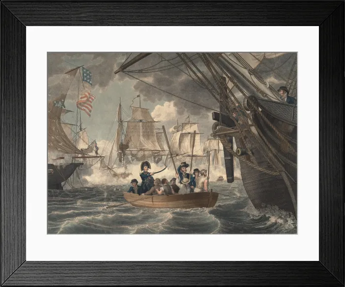 Framed Print : War of 1812.The Battle of Lake Erie, aka Battle of Put-in-Bay, Sept. 10, 1813
