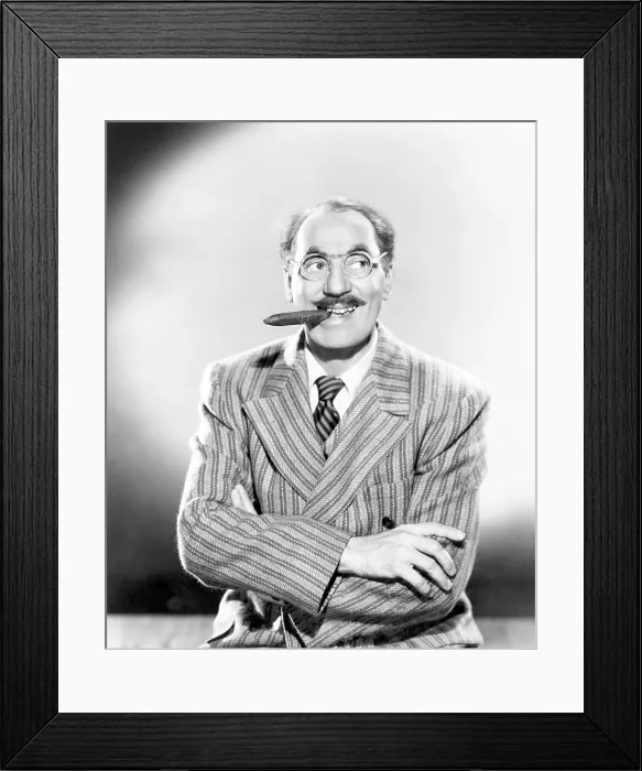 Framed Print : American comedian Groucho Marx, (1890-1977), c. 1949.. Courtesy: CSU Archives / Everett Collection Framed Print : American comedian Groucho Marx, (1890-1977), c. 1949.. Courtesy: CSU Archives / Everett Collection