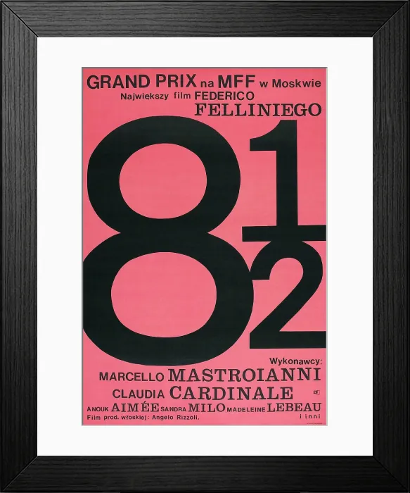 Framed Print : 8 1 / 2, Polish poster, 1963